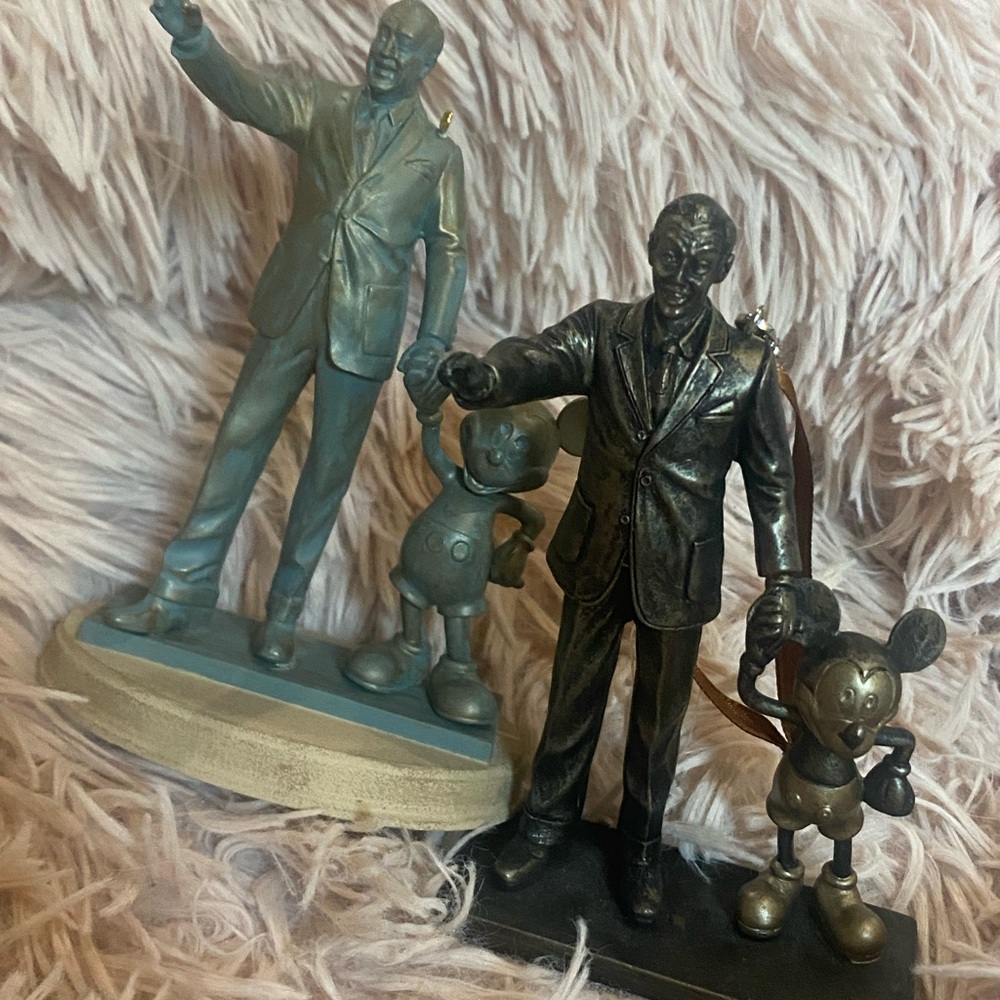 Walt Disney and mickey statue ornaments
